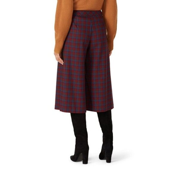 💕TRINA TURK💕 Prizzi Cropped Culottes Pant ~ 10 Multi-Color Check Print NWT - Picture 5 of 16